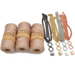 Picture of Kit Clam Bag with 600gr Metallic Cord Yarn. Choose Your Colors!