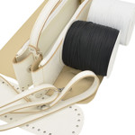 Picture of Kit Junie Fendi Meander Pattern, Vintage White with 1000gr Catenella Cord Yarn, Black/White