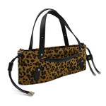 Picture of Kit Suede GLORIA with Two Handles and Two Draw Cords with Stopper, Pony Leopard Print with 600gr Black Wool Yarn