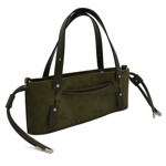 Picture of Kit Suede GLORIA with Two Handles and Two Draw Cords with Stopper, Olive with 600gr Pom Winter Green