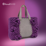 Picture of Kit McQueen Style, Suede Tabac with Handles and Special Base and 800gr Hearts Cord Yarn, Ripe Apple