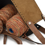 Picture of Kit McQueen Style, Suede Biege with Handles and Special Base and 900r Yarn Winter Pom Orange-140