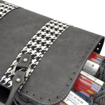 Picture of Kit Travel Tote Bag, Handibrand, Vintage Gray , Animal Print Stripe  & 600gr Heart Gray