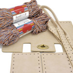 Picture of Kit Mulberry Vintage Sugar with Side Panels and 600gr Handibrand's Hearts Cord Yarn, Multicolor Bronze-204