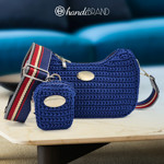 Picture of Kit Baby Prada Vintage Bordeaux  with Strap-27A and Heart Yarn 400gr Multicolor Bordeaux