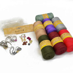 Picture of Kit Christmas Crochet Decorations with 400gr Slim Cord Yarn. Choose Your Set Color!