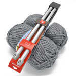 Picture of Kit Long Scarf Alpine Maxi and Kinitting Needles No15. Choose the Color!
