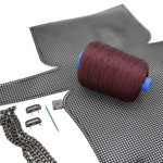 Picture of Kit XLarge Plastic Canvas Bag with 250gr Pandorino Cord Yarn, Bordeaux