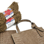 Picture of Kit Birdy Cover with Side Panels, Cigar Crocodile with 600gr Heart Yarn, Beige Cigar