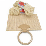 Picture of Kit Straw Fold, Ecru with Round Resin Handle and 400gr Eco Rayon Yarn, Ecru(106)
