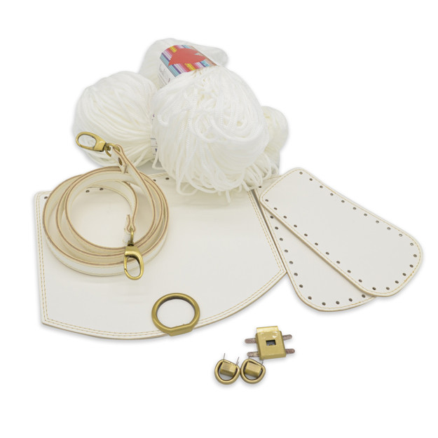 Picture of Kit Round Cap with Round Lock, White with Heart Yarn 400gr, White