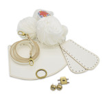 Picture of Kit Round Cap with Round Lock, White with Heart Yarn 400gr, White