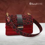 Picture of Kit MELLIA Bag Cover, 23cm Tabac Giraffe, 120cm Strap and 400gr Hearts Cord Yarn, Brown