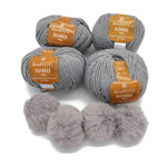 Picture of Kit Cushion HEART Soho. Choose Your Cord Yarn Color!