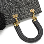 Picture of Kit JACKY Base, Chanel Black with Diory Handles & 400gr Hearts Cord Yarn, Black