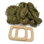 Picture of Kit Jute Bag, Wooden Handles. Choose your Color!