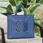 Picture of Kit Jute Bag with Granny Square Pattern and Capri Yarn 900gr