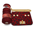 Picture of Kit Limited Glamour Cover 25cm Pony Skin Bordeuax  with 600gr Capri Yarn, Bordueaux