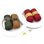 Picture of Kit Christmas Crochet Decorations,  Wreath 2 pieces. Choose Your Set Color! / 2026