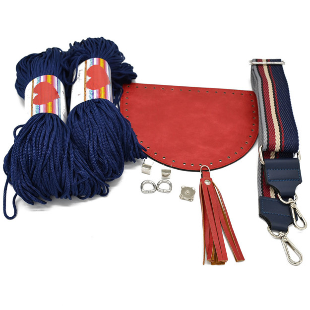 Εικόνα της Κιτ Boho Καπάκι Vintage Κόκκινο με Τσιλέ Heart 400γρ(062) & Ιμάντα GLAM