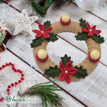 Picture of Kit Christmas Crochet Decorations,  Wreath 2 pieces. Choose Your Set Color! / 2026