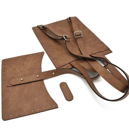 Picture of Set Ginger Backpack with Eco Leather Case and Tongue Closure