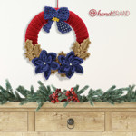 Picture of Kit Christmas Crochet Decorations,  Wreath 2 pieces. Choose Your Set Color! / 2026