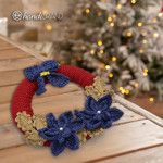 Picture of Kit Christmas Crochet Decorations,  Wreath 2 pieces. Choose Your Set Color! / 2026