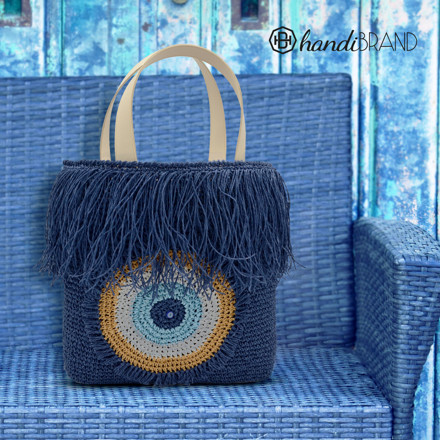 Picture of Kit Wicker Bag Lucky Eye. Choose Your Colors!