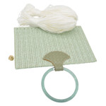 Picture of Kit Straw Fold Tiffany with Round Resin Handle and 100gr Raffia Cord Yarn, White