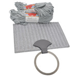 Picture of Kit Straw Fold, Gray with Round Resin Handle and 400gr Heart Yarn, Gray