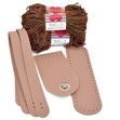 Picture of Kit Julia, Ηandles & Base, Pink Rippe Apple with 800gr Hearts Yarn, Multicolor-837