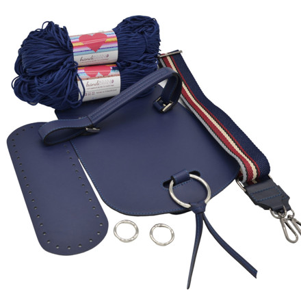 Picture of Kit Chloe Blue with Woven Belt Strap and 600gr Hearts Cord Yarn, Blue-62