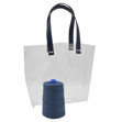 Picture of Kit Clear Bag Base with Handle, Blue with 350gr Fibra Cord Yarn Blue