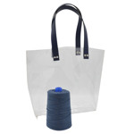 Picture of Kit Clear Bag Base with Handle, Blue with 350gr Fibra Cord Yarn Blue