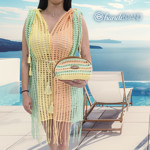 Picture of  Set Beachwear Kaftan/ Toiletry Bag/ Hair Bandana. Choose Your Color!