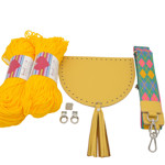 Εικόνα της Κιτ Boho Καπάκι Κίτρινο με Τσιλέ Heart 400γρ(94) & Ιμάντα.