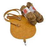 Picture of Kit Backpack, Vintage Mustard with 800gr Handibrand's Hearts Cord Yarn, Beige-Mustard