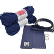 Picture of Kit Irilena Bag with Blue Leather Accessories and 400gr Heart Cord, Dark Blue (62)