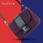 Picture of Kit Irilena Bag with Red Leather Accessories and 400gr Dalia Cord, Red-Khaki (640)