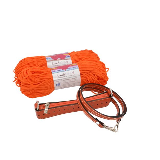 Εικόνα της Κιτ Zipper Full 20εκ, Veneta Πορτοκαλί Θαμπό με Νήμα Heart 823