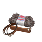 Picture of Kit Zipper Full 20 cm, Tabac with 400gr Dalia Cord Yarn, Beige Brown