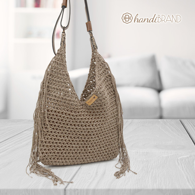 Picture of Kit Boho Bag with Fringes with Inner Toiletry and Fibra Yarn 700gr