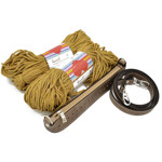 Picture of Kit Zipper Full 25 cm, Vintage Light Bronze with 400gr Heart Cord Yarn, Beige-Gold (297)