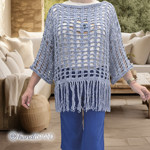 Εικόνα της Κιτ Μπλούζα Διχτυωτή με Κρόσσια Amore Cotton. Επέλεξε Χρώμα!