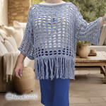 Εικόνα της Κιτ Μπλούζα Διχτυωτή με Κρόσσια Amore Cotton. Επέλεξε Χρώμα!
