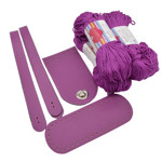 Picture of Kit Julia, Ηandles & Base, Purple with 800gr Hearts Yarn, Purple-262