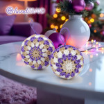 Picture of Kit Christmas Crochet Decorations,  Balls 8 pieces. Choose Your Set Color!