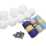 Picture of Kit Christmas Crochet Decorations,  Balls 8 pieces. Choose Your Set Color!