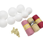 Picture of Kit Christmas Crochet Decorations,  Balls 8 pieces. Choose Your Set Color!